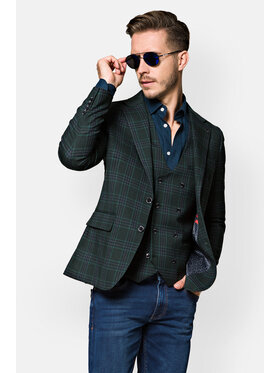 Lancerto Lancerto Marynarka Wezera Zielony Slim Fit