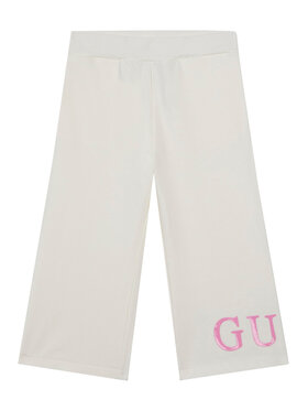 Guess Guess Spodnie dresowe K6RB01 KA6R4 Biały Regular Fit