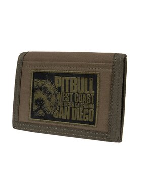 PITBULL PITBULL Portfel męski Portfel parciany Blood Dog uniwersalny Zielony