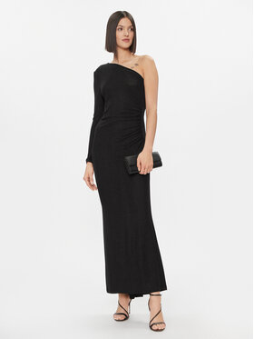 Please Please Večernja haljina A1XPBFT000 Crna Slim Fit