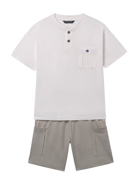 Mayoral Mayoral Set T-Shirt und Shorts 6686 Beige Regular Fit