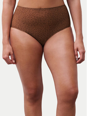 Chantelle Chantelle Класически бикини с висока талия Soft Stretch C11D70 Кафяв