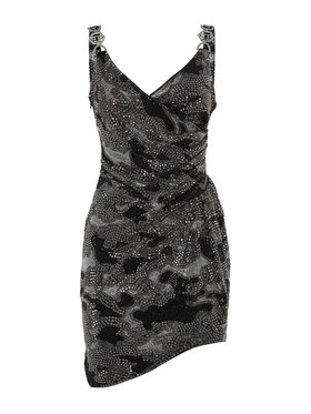 PHILIPP PLEIN PHILIPP PLEIN Sukienka wieczorowa 9817 Czarny Fitted Fit