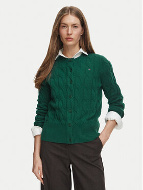 Tommy Hilfiger Tommy Hilfiger Strickjacke Soft WW0WW52191 Grün Regular Fit