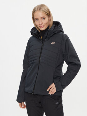 4F 4F Slidinėjimo striukė 4FAW23TTJAF339 Juoda Slim Fit