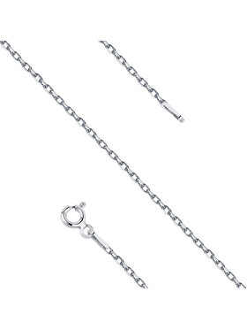 Fugart Fugart Naszyjnik Srebrny łańcuszek ankier diamentowany 50 cm FUG50AD4R/50 Srebrny