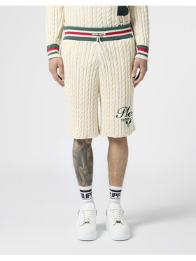 PHILIPP PLEIN PHILIPP PLEIN Bavlnené šortky 30484 Biela Regular Fit