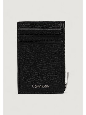 Calvin Klein Calvin Klein Πορτοφόλι CK LEATHER N/S ZIP CARD CASE Μαύρο