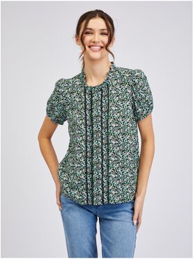 Orsay Orsay Bluzka 651132884000__34 Zielony Regular Fit