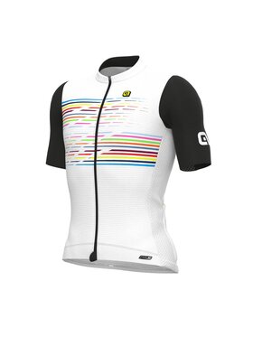Alé Cycling Alé Cycling Koszulka rowerowa PR-S Logo Biały Fitted Fit