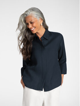 Elena Mirò Elena Mirò Koszula 5013P000322N065 Niebieski Boxy Fit