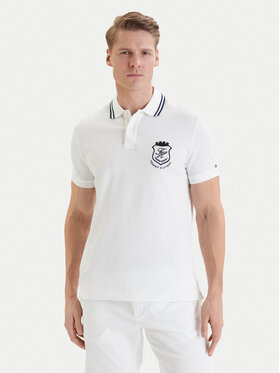 Tommy Hilfiger Tommy Hilfiger Polo marškinėliai Badge MW0MW43061 Balta Regular Fit