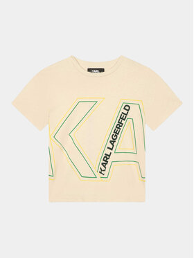 Karl Lagerfeld Kids Karl Lagerfeld Kids T-Shirt Z25412 D Biały Regular Fit