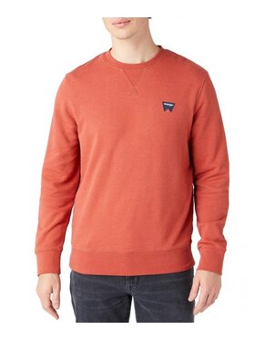 Wrangler Wrangler Bluza SIGN OFF CREW Czerwony Regular Fit