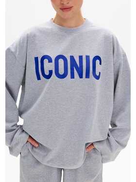 Mirons Mirons Longsleeve Print Szary jasny Regular Fit
