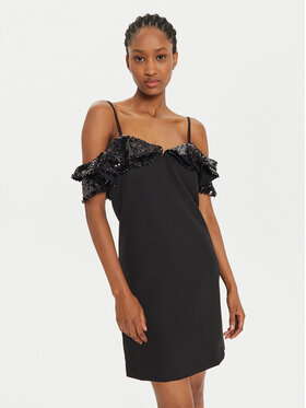 ViCOLO ViCOLO Coctailkleid TS0352 Schwarz Regular Fit