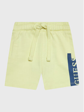 Guess Guess Szorty sportowe N3GD03 KA6R0 Żółty Relaxed Fit