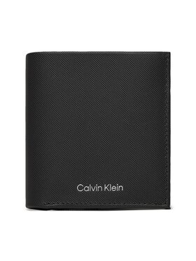 Calvin Klein Calvin Klein Duży Portfel Męski Ck Must Trifold 6Cc W/ Coin K50K511382 Czarny
