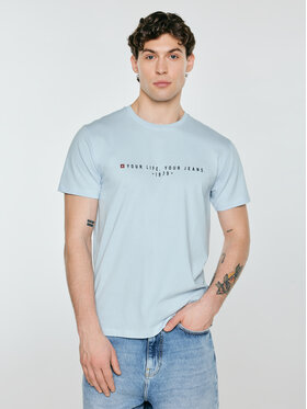 BIG STAR BIG STAR T-Shirt OLIVER Niebieski Basic Fit
