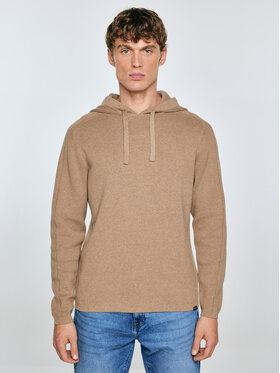 BIG STAR BIG STAR Sweter HOODSY Beżowy Basic Fit