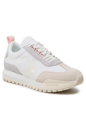 Calvin Klein Jeans Calvin Klein Jeans Сникърси Toothy Runner Laceup Mix Pearl YW0YW01100 Бял