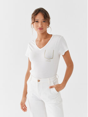 Liu Jo Sport Liu Jo Sport Póló TF3297 J6040 Ekru Regular Fit