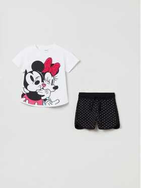 OVS OVS T-krekla un šortu komplekts 1763503 Balts Regular Fit