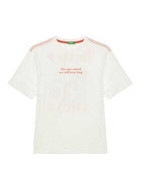 United Colors Of Benetton United Colors Of Benetton Marškinėliai 3I1XC10P4 Écru Oversize