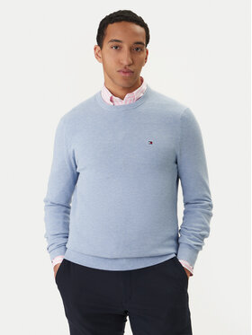 Tommy Hilfiger Tommy Hilfiger Sveter Essential MW0MW36347 Modrá Regular Fit