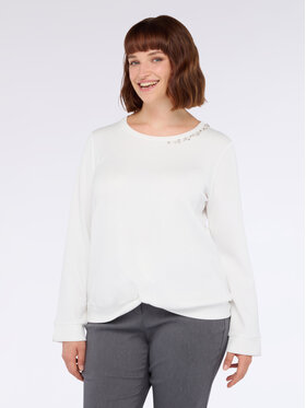 Fiorella Rubino Fiorella Rubino Felpa G851L008660N011 Bianco Boxy Fit