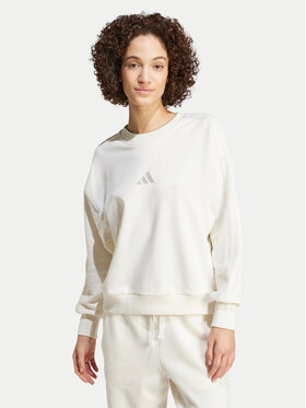 adidas adidas Суитшърт ALL SZN French Terry 3-Stripes IW1132 Бял Loose Fit