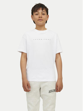 Jack&Jones Junior Jack&Jones Junior Тишърт Star 12237435 Бял Relaxed Fit