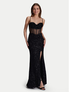 Hey Kyla Hey Kyla Abendkleid 5AI064HK Schwarz Regular Fit