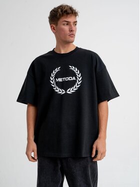 Metoda Sport Metoda Sport T-Shirt Koszulka Z Krótkim Rękawem Oversize Czarna Metoda Sport Laur L Czarny Oversize