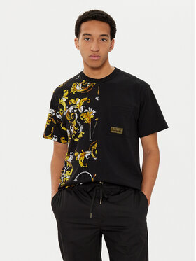 Versace Jeans Couture Versace Jeans Couture T-krekls 78GAH609 Melns Regular Fit