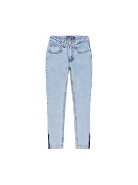 MissDenim MissDenim Spodnie damskie Zip Leg Niebieski Skinny Fit