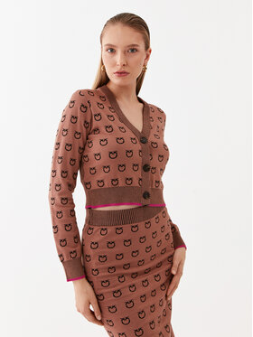 Pinko Pinko Kardigán Idra 101563 A112 Hnedá Regular Fit
