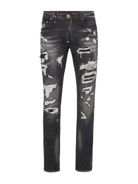 PHILIPP PLEIN PHILIPP PLEIN Jeansy 22161 Szary Straight Leg