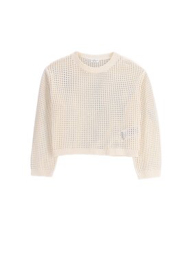 Coccodrillo Coccodrillo Svetr WC6172107CSG-003 Écru Regular Fit