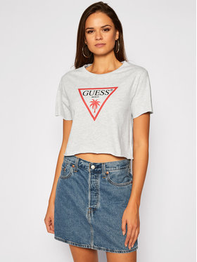 Guess Guess T-shirt Triangle Logo E02I01 K8FY0 Gris Relaxed Fit