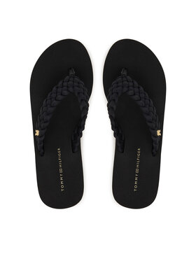 Tommy Hilfiger Tommy Hilfiger Infradito Th Wedge Braided Summer Sandal FW0FW09198 Nero