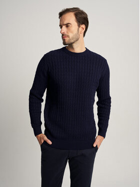 Willsoor Willsoor Sweter 59103 Granatowy Regular Fit