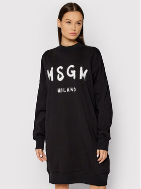 MSGM MSGM Úpletové šaty 2000MDA511 200001 Čierna Oversize
