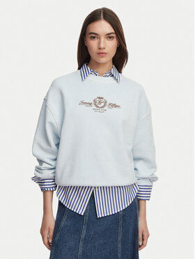 Tommy Hilfiger Tommy Hilfiger Mikina Crest Embroidery WW0WW48733 Svetlo modrá Relaxed Fit