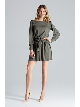 FIGL FIGL Šaty M576 Khaki Regular Fit