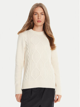 Barbour Barbour Sweter Burne Crew LKN1572WH51 Écru Regular Fit