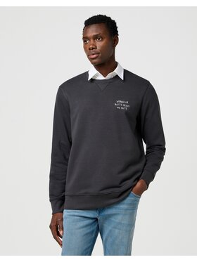Wrangler Wrangler Bluza Embroidery Crew Szary Relaxed Fit