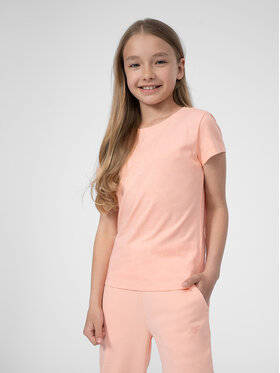4F 4F T-Shirt 4FJSS23TTSHF279 Różowy Regular Fit