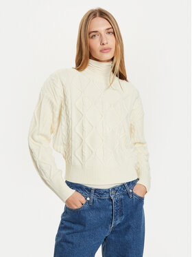 Wrangler Wrangler Džemper 112356472 Écru Regular Fit