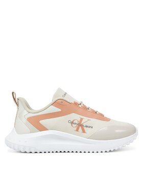 Calvin Klein Jeans Calvin Klein Jeans Снікерcи Eva Runner Low Lace Mix Ml Wn YW0YW01442 Écru
